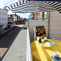 Blick vom Balkon